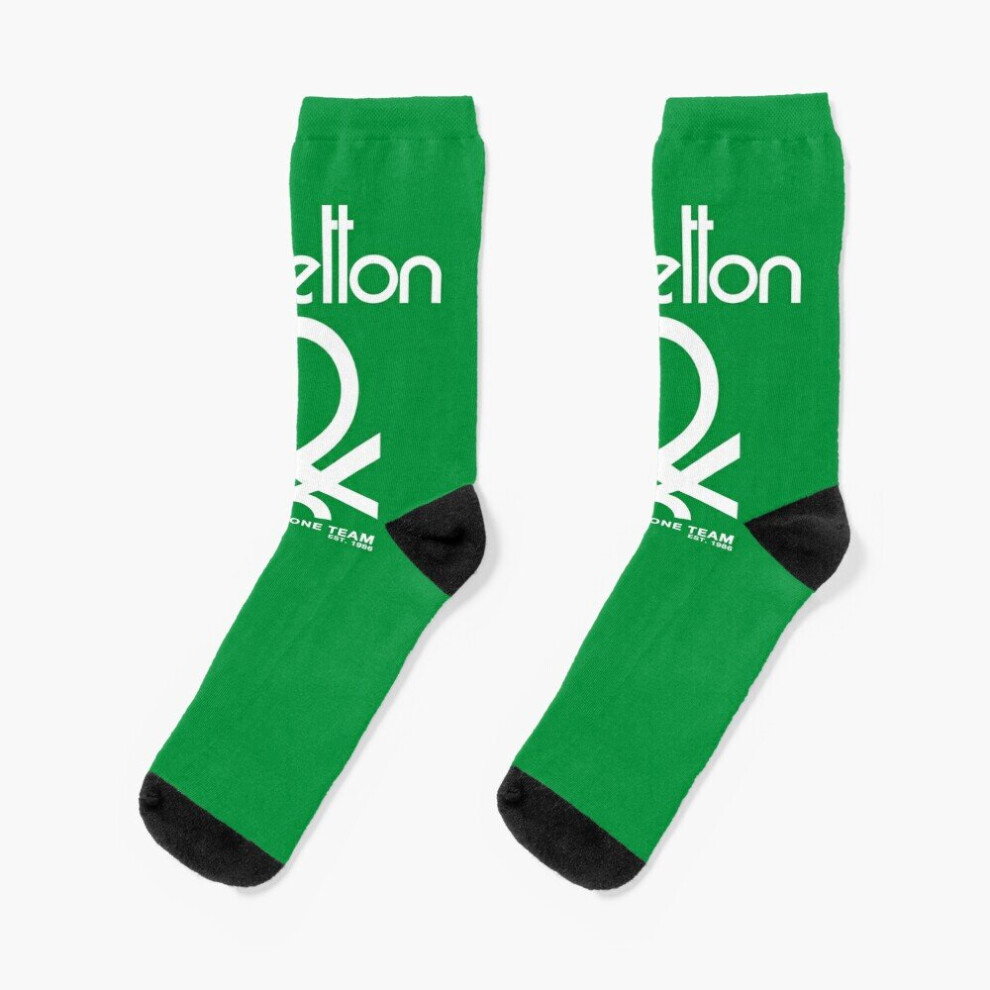 Famgem Dress Socks Benetton Formula Team 80S Collection Novelty Fancy Crazy Pattern Crew Casual For Men Women Not,Specified