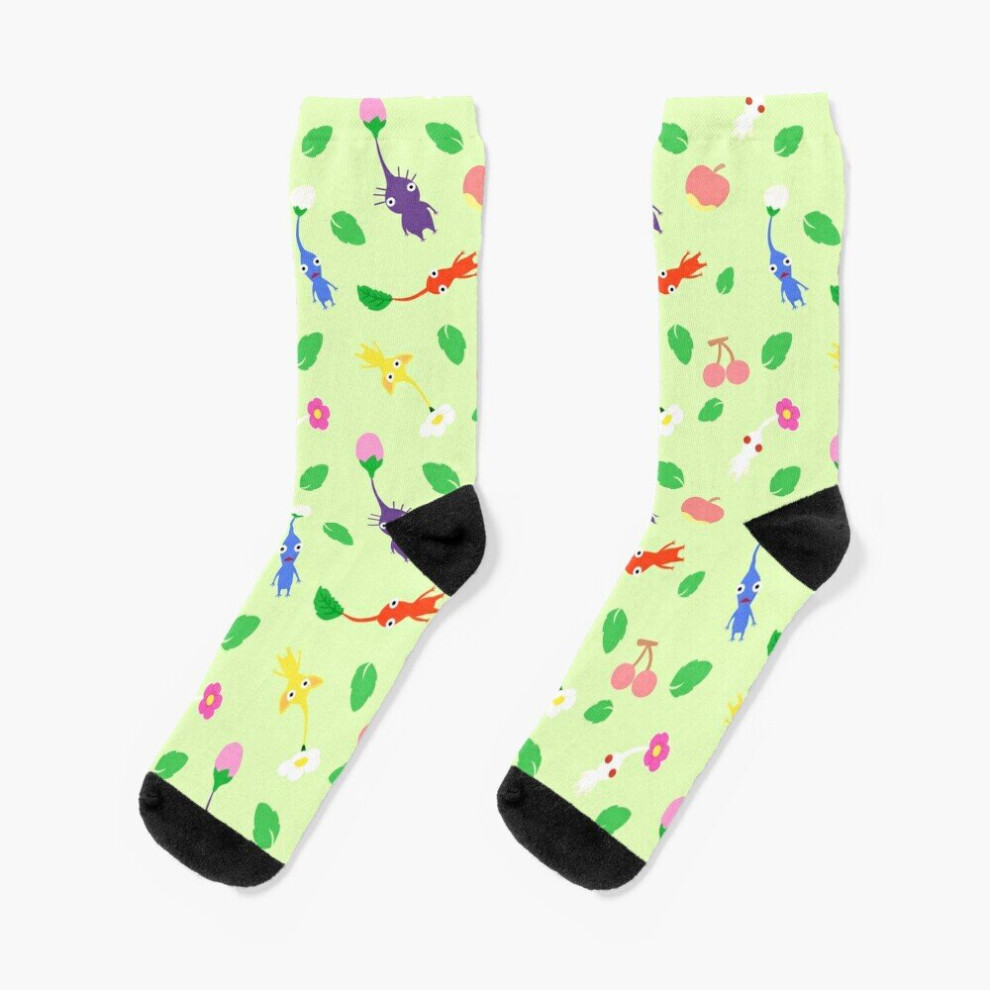 Dress Socks cute pikmin pattern Novelty Fancy Crazy Pattern Crew Casual for Men Women