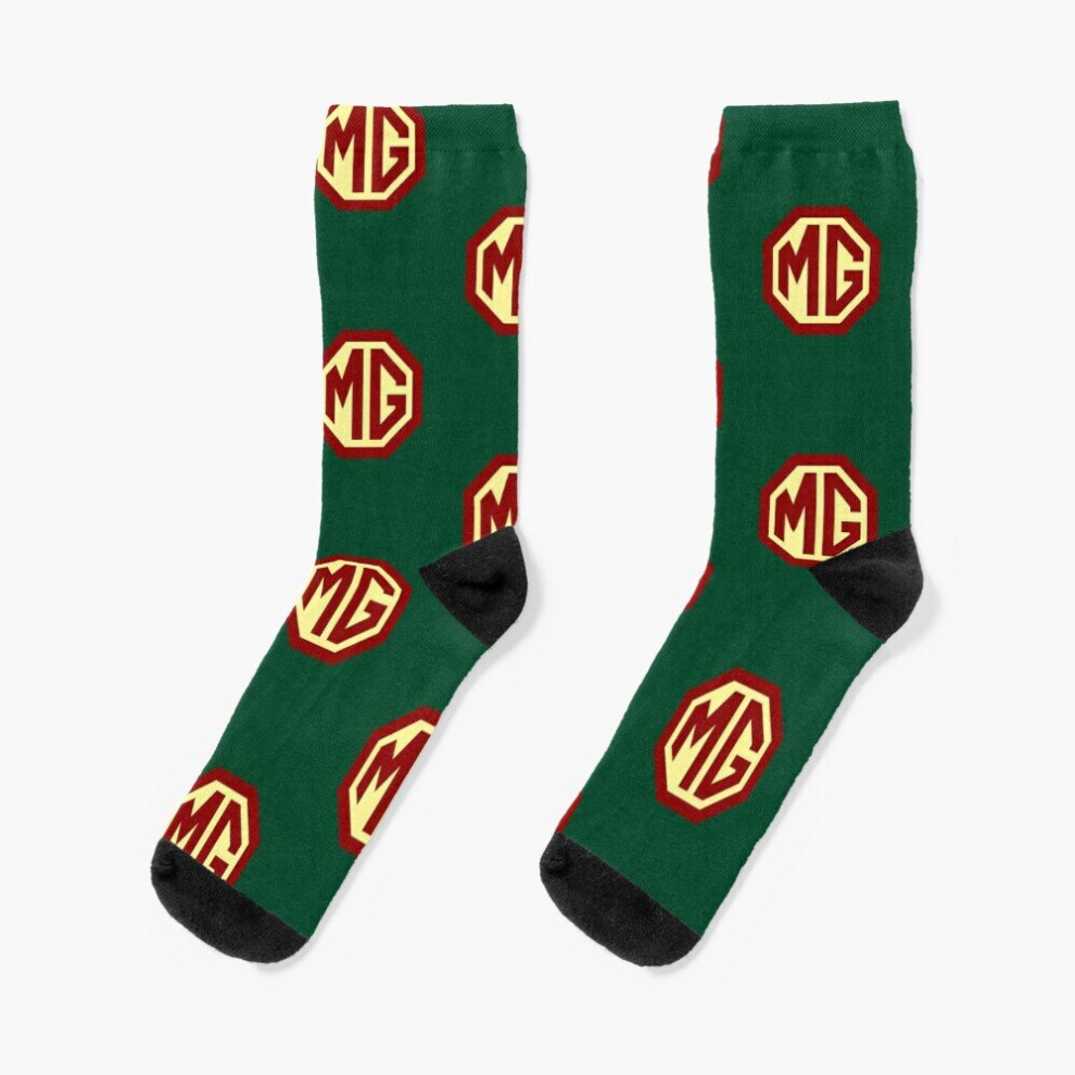Dress Socks Classic Cars Logo - MG Novelty Fancy Crazy Pattern Crew Casual for Men Women