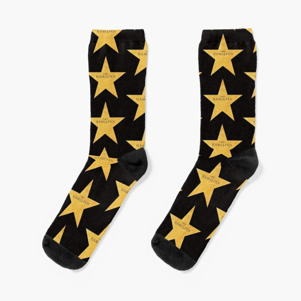 Dress Socks Iam a HAMILFAN (Hamilton Musical) Novelty Fancy Crazy Pattern Crew Casual for Men Women-image-OPC-PBYB7B8-NEW