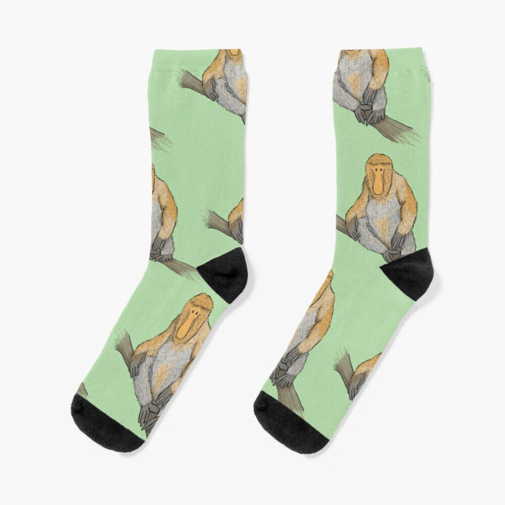 Dress Socks Amazing Proboscis Monkey Novelty Fancy Crazy Pattern Crew Casual for Men Women