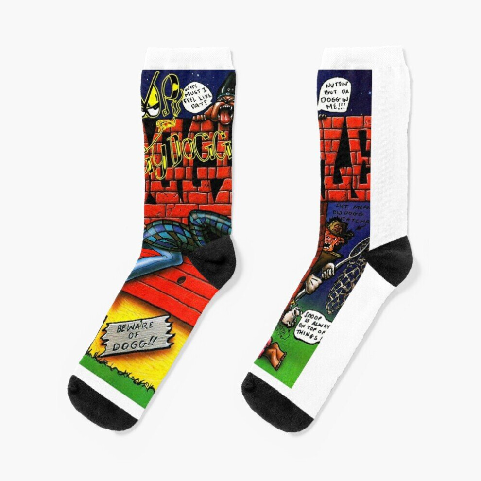 Dress Socks Snoop dogg Doggystyle Novelty Fancy Crazy Pattern Crew Casual for Men Women