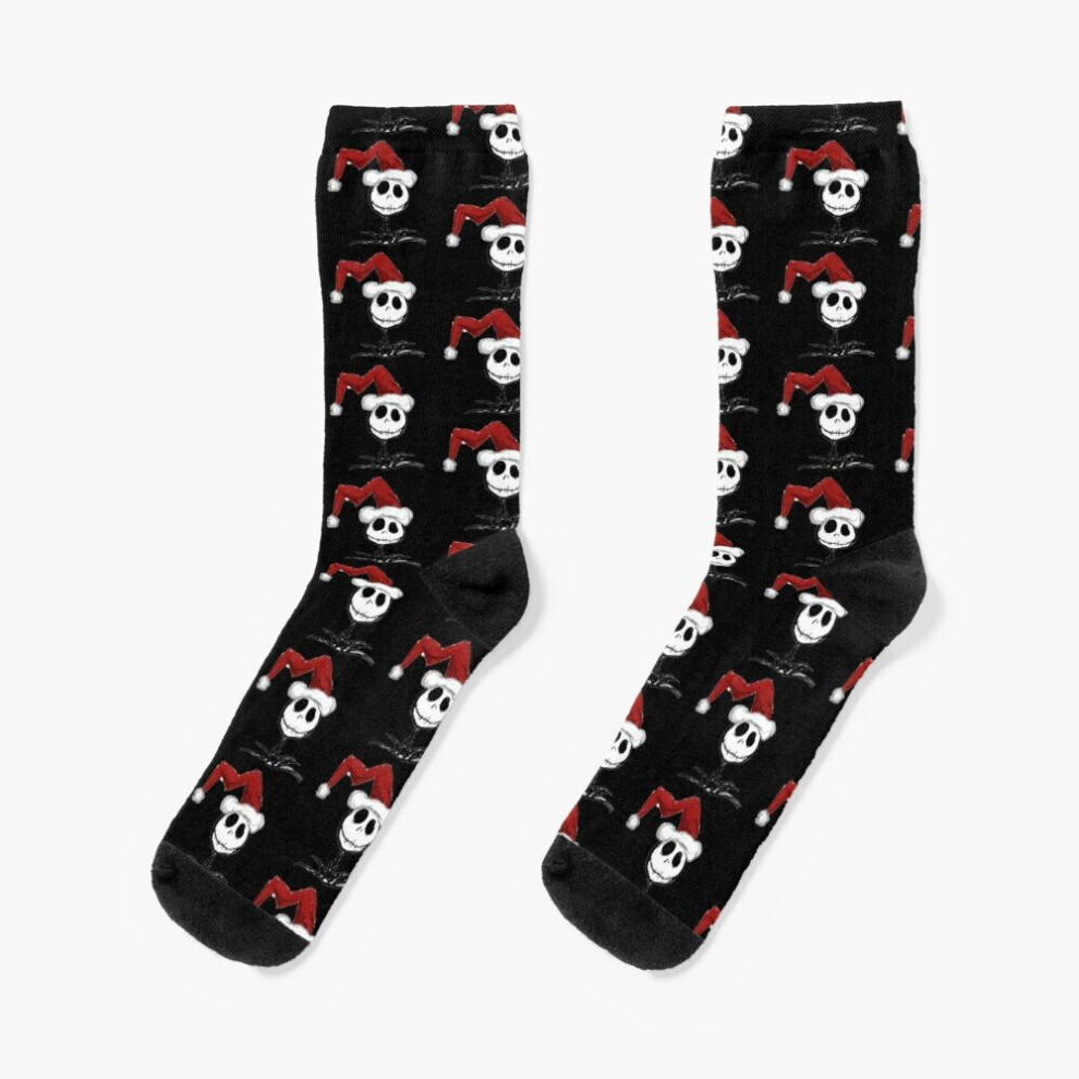 Dress Socks jack skellington christmas Novelty Fancy Crazy Pattern Crew Casual for Men Women