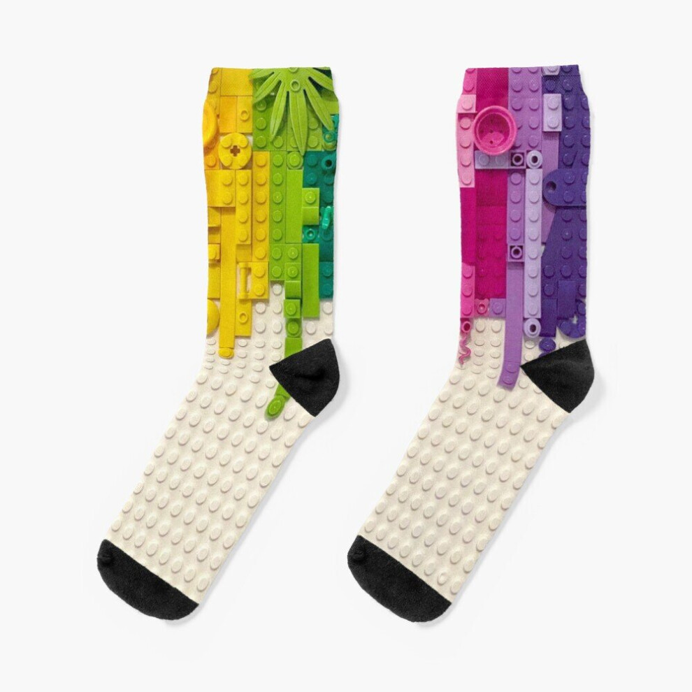 Dress Socks Rainbow drip Novelty Fancy Crazy Pattern Crew Casual for Men Women