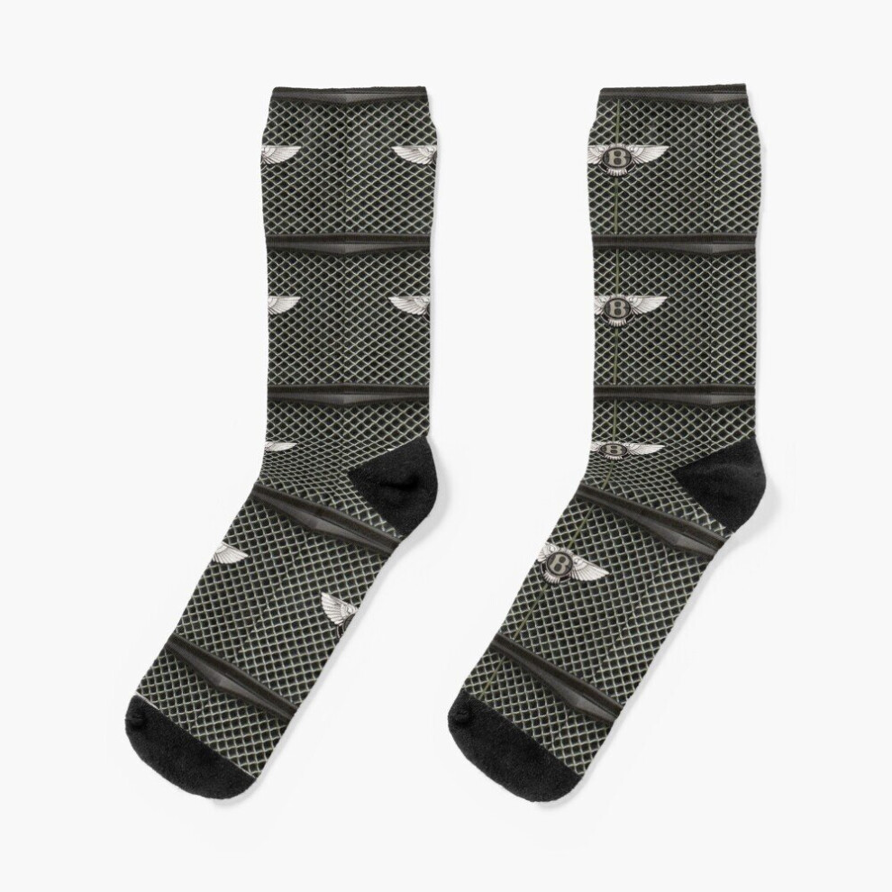 Dress Socks Bentley Logo Grill Face Mask Novelty Fancy Crazy Pattern Crew Casual for Men Women