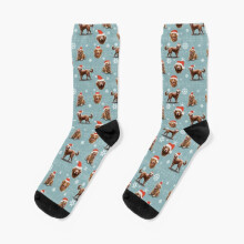 Dress Socks The Christmas Nova Scotia Duck Tolling Retriever Dog Novelty Fancy Crazy Pattern Crew Casual for Men Women