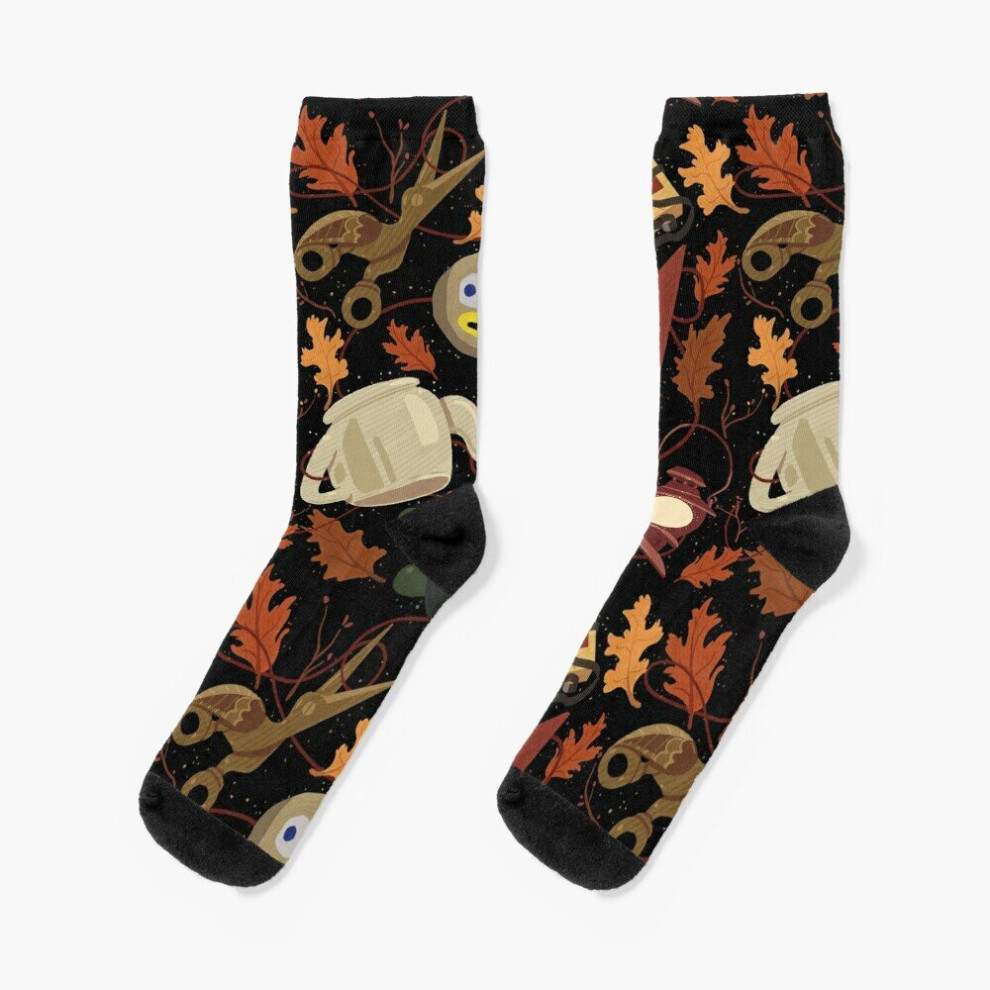 Dress Socks Over the Garden Wall Pattern Novelty Fancy Crazy Pattern Crew Casual for Men Women