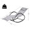 Steel Frame Zero Gravity Rocking Lounge Chair w/ Pillow Grey 2