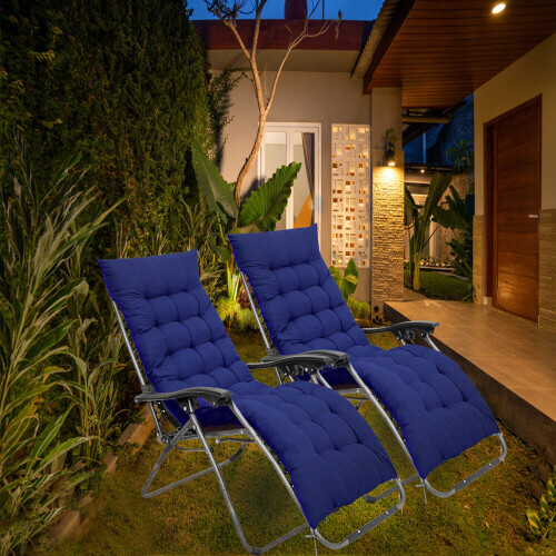 Zero Gravity Chair Outdoor Beach Padded Foldable Sun Lounger 2