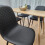 Rectangle Oak Effect Dining Table & 4 Black Faux Leather Padded Chairs 6