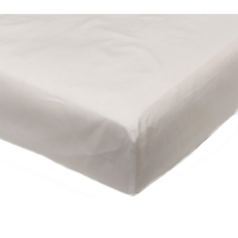 (White, Super King) Percale Extra Deep Polycotton Fitted Sheet-image-OPC-PBYBCBW-NEW