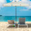 Aluminium Sun Umbrella Parasol Patio Garden Rectangular Tilt 2