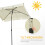 Aluminium Sun Umbrella Parasol Patio Garden Rectangular Tilt 4