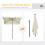 Aluminium Sun Umbrella Parasol Patio Garden Rectangular Tilt 5