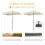 Aluminium Sun Umbrella Parasol Patio Garden Rectangular Tilt 6