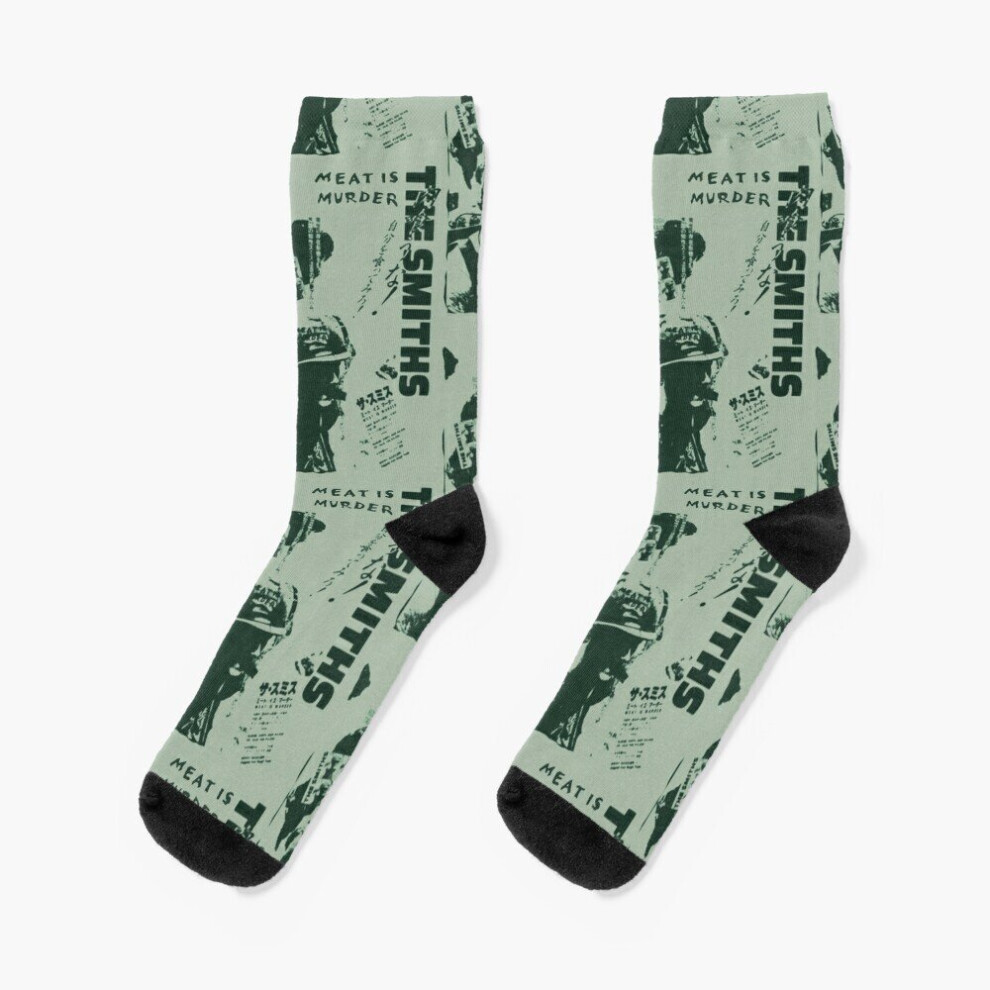 Dress Socks The Smiths - Meat is Murder (Japanese) (green variant) Novelty Fancy Crazy Pattern Crew Casual for Men Women