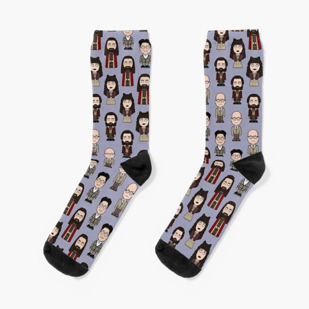 Famgem Dress Socks Team What We Do In The Shadows Novelty Fancy Crazy Pattern Crew Casual For Men Women