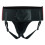 (Large ) PLAYWELL BOXING LEATHER GROIN GUARD - BLACK/MAROON 3