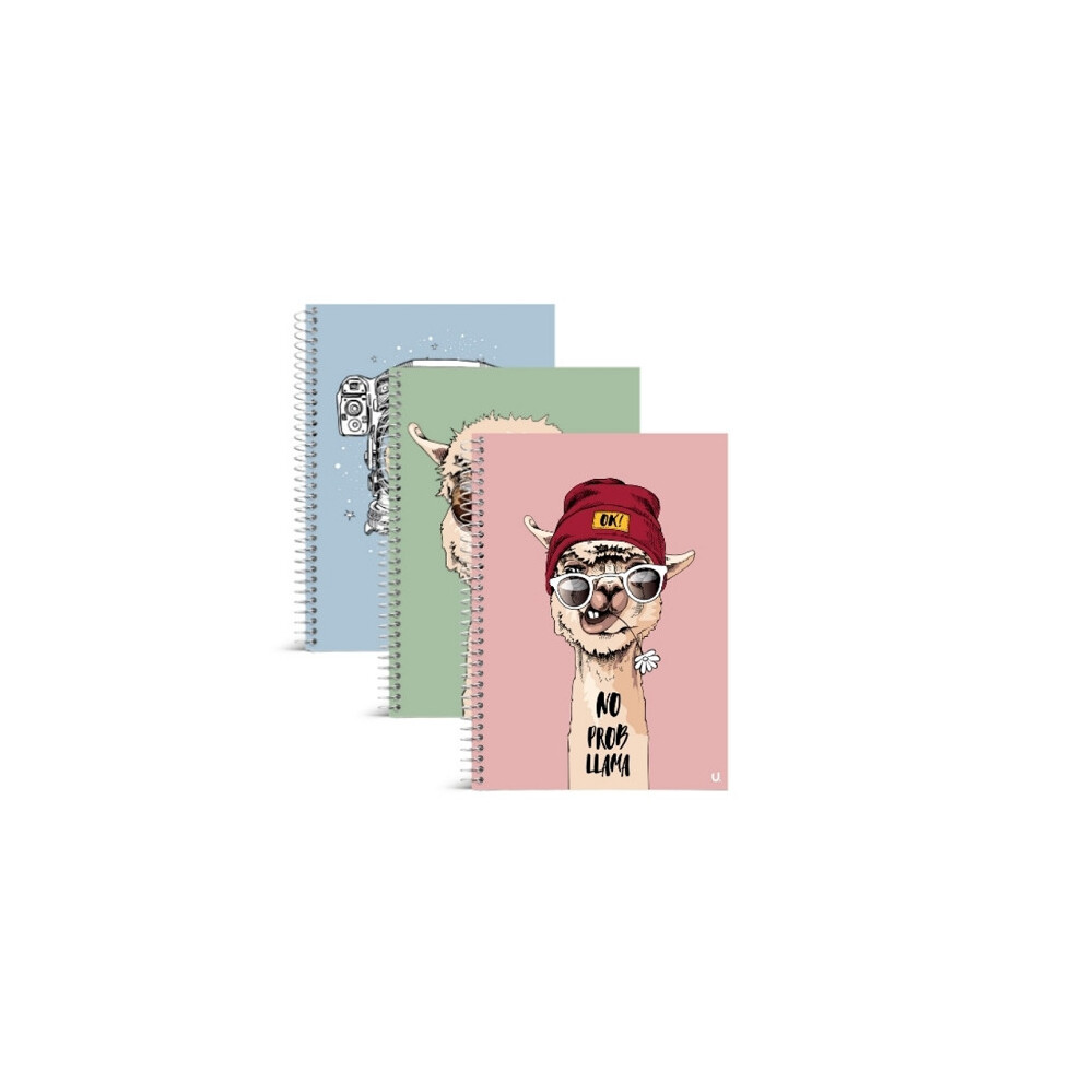 Fun Llama Design A5 Spiral Notebook Stationery For School Work College or Home