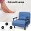 Costway Single Folding Sofa Bed Chair Modern Fabric Sleep Function Holder 8
