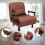 Costway Single Folding Sofa Bed Chair Modern Fabric Sleep Function Holder 10