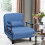 Costway Single Folding Sofa Bed Chair Modern Fabric Sleep Function Holder 4