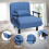 Costway Single Folding Sofa Bed Chair Modern Fabric Sleep Function Holder 10