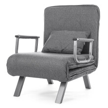 3-in-1 Folding Single Sofa Bed Chair Modern Fabric Lounge Sleeper