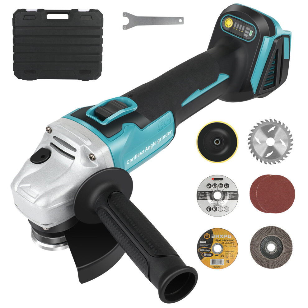 Angle Grinder Brushless Motor Cordless Lithium Battery Cutting Grinding Wheels