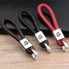 Leather Car Logo Car Key Chain Key Ring For Mazda 2 3 6 CX-3 CX-5 MX-5