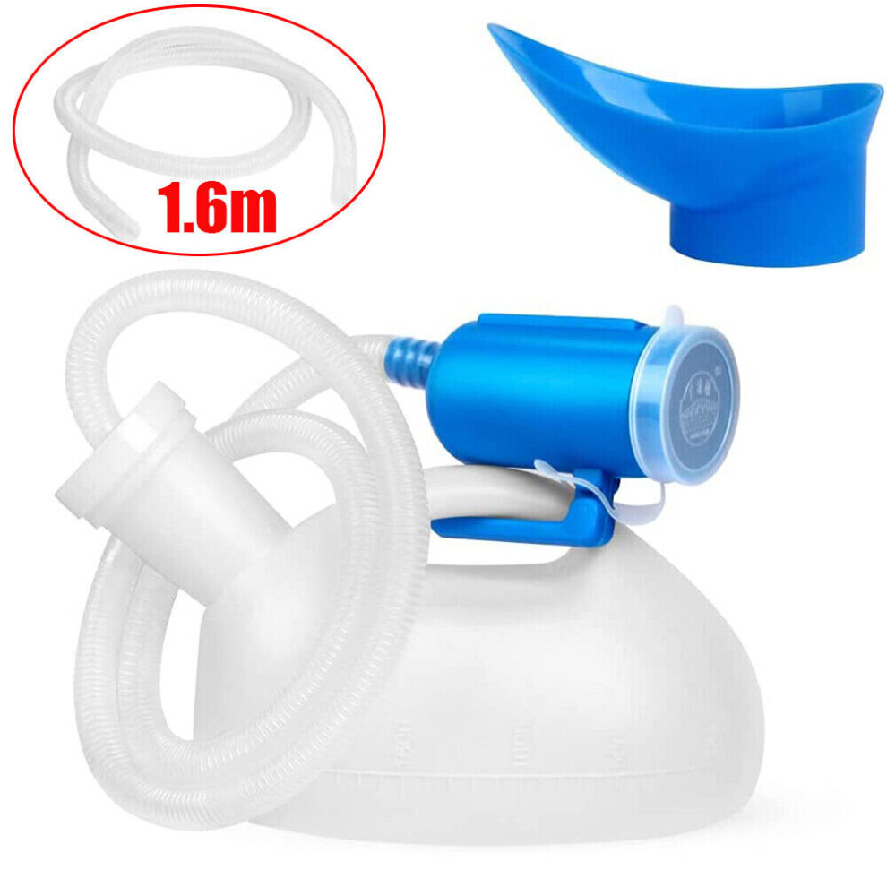 2000ml Men Women Urine Bottle With 160cm Pipe Camping Travel Emergency