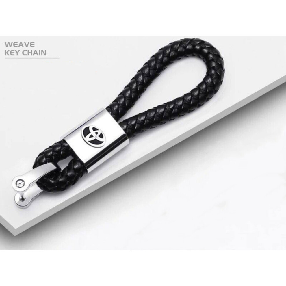 Leather Car Logo Car Key Chain Key Ring For Toyota