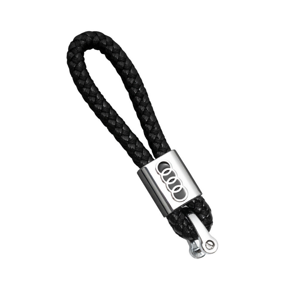 Leather Car Logo Car Key Chain Key Ring For AUDI