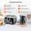 GEEPAS (Black) Geepas 4 Slice Bread Toaster & Electric Kettle Set 2