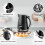 GEEPAS (Black) Geepas 4 Slice Bread Toaster & Electric Kettle Set 6