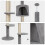 ELECWISH (Grey) Floor to Ceiling Cat Tree Kitty Scratching Post UK 3