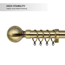 (Antique Brass) Extendable Curtain Poles Finials Rod Fittings