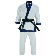 (2/150 cm) TANG SOO DO CHILDRENS MEDIUM WEIGHT 10OZ BLUE TRIM UNIFORM