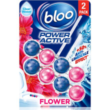 Bloo Power Active Toilet Rim Block, Fresh Flowers, 2 x 50g