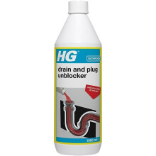 HG Drain and Plug Unblocker, Effectively Removes Blockages, Liquid Cleaner for Blocked Drain Pipes in Sinks or Shower Traps - 1L (139100106)