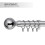 (Chrome) Extendable Curtain Poles Finials Rod Fittings 1