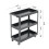 Living And Home 3 Tier Roller Tool Storage Heavy Duty Workshop Garage Trolley Cart Shelf Black 4