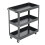 Living And Home 3 Tier Roller Tool Storage Heavy Duty Workshop Garage Trolley Cart Shelf Black 2