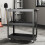 Living And Home 3 Tier Roller Tool Storage Heavy Duty Workshop Garage Trolley Cart Shelf Black 5