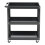 Living And Home 3 Tier Roller Tool Storage Heavy Duty Workshop Garage Trolley Cart Shelf Black 3