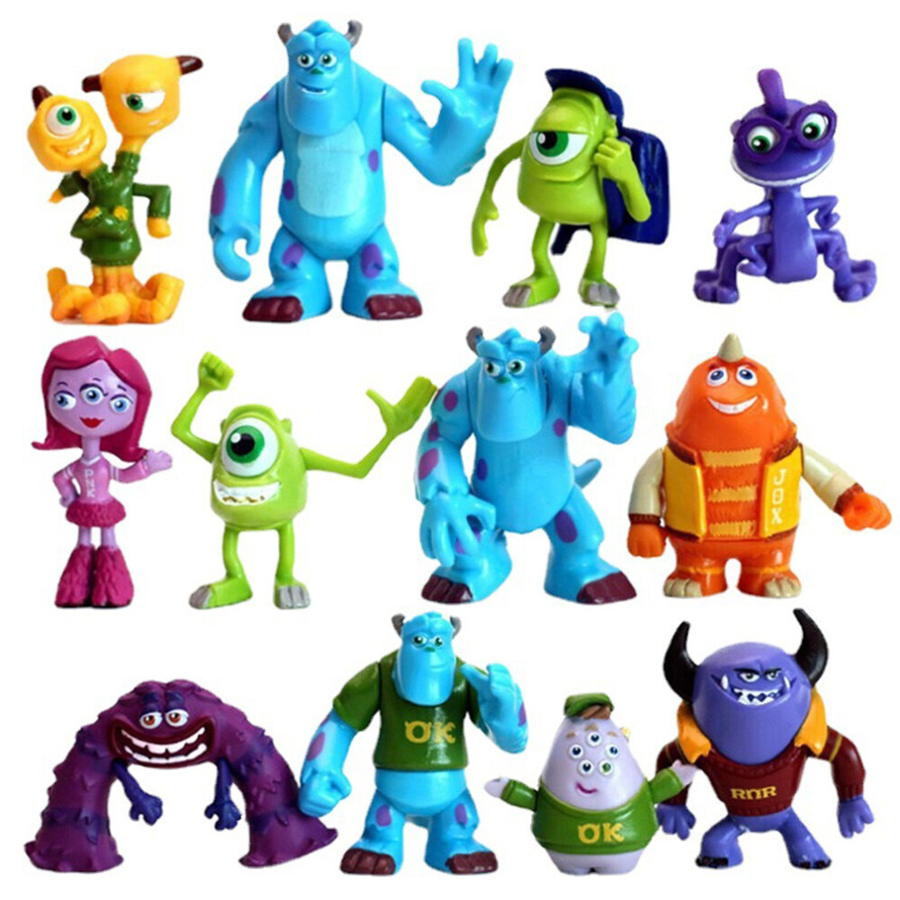 12Pcs Monsters University Toys Figures Cartoon Characters Collectible Model Set
