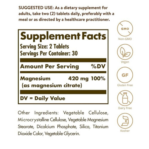 Solgar Magnesiumcitrat 400 mg 120 Tabletten Solgar 2