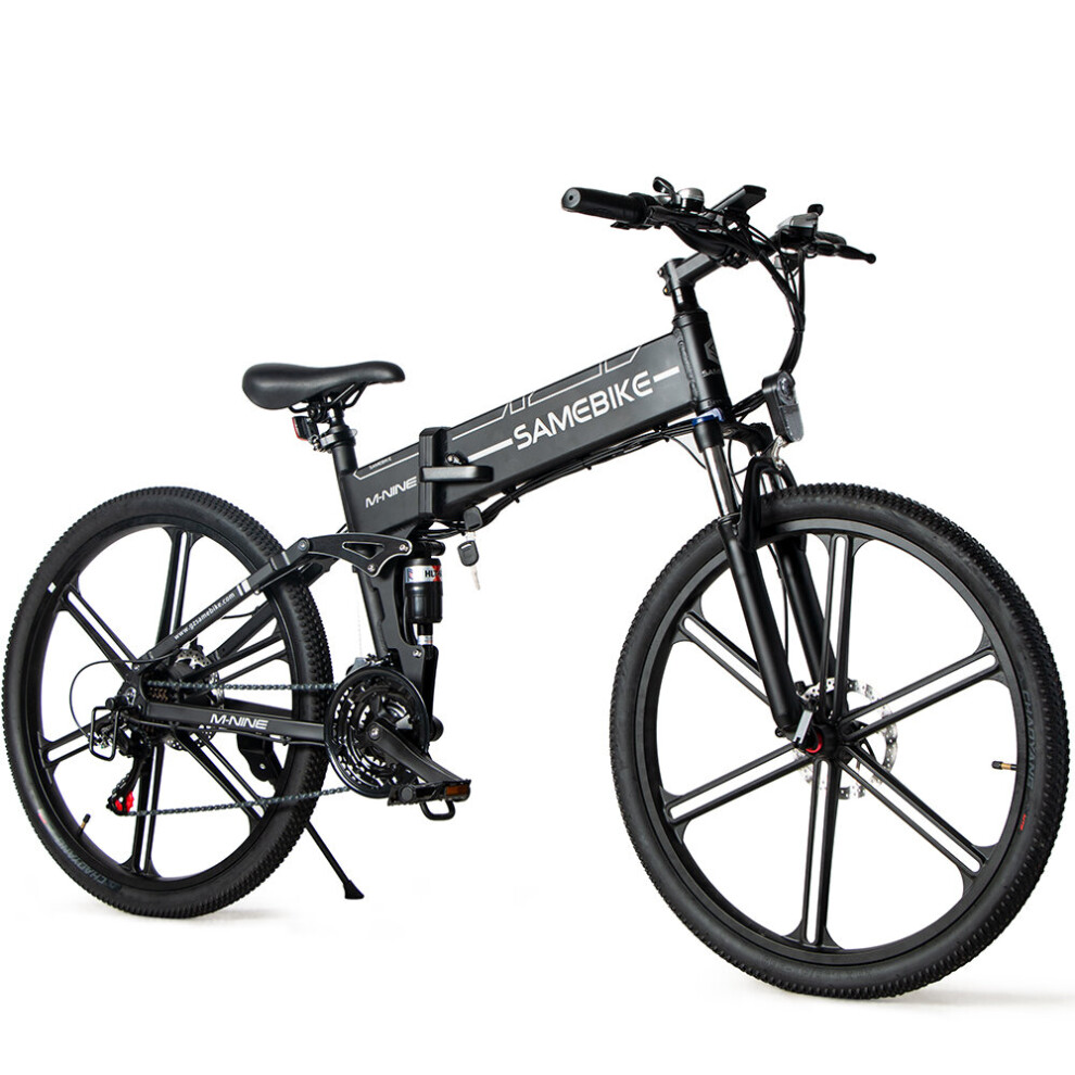 (BLACK) (UK Stock) SAMEBIKE LO26-II 750W (Peak) Motor 35km/h 48V 10.4Ah 26 inch Mountain Electric Bike