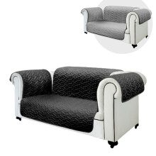 (2 Seats, Black/Grey) Sofa Cover Couch Slipcovers, Double side, Protector for Dog, Hair, Waterproof, Furniture, Different sizes and colours