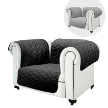 (Individual, Black/Grey) Sofa Cover Couch Slipcovers, Double side, Protector for Dog, Hair, Waterproof, Furniture, Different sizes and colours